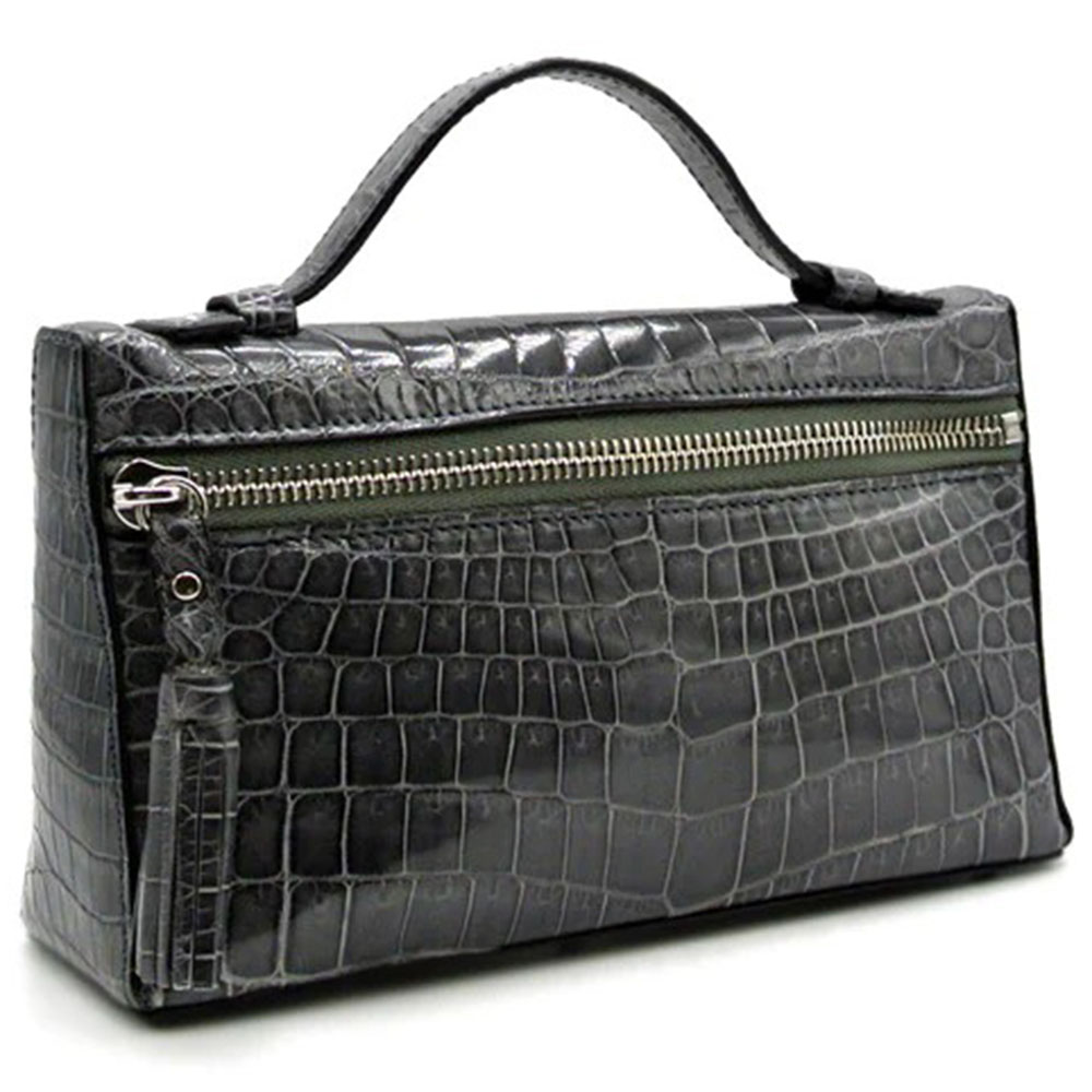 Gracen Sophie Nile Crocodile Women's Handbag Gray Image