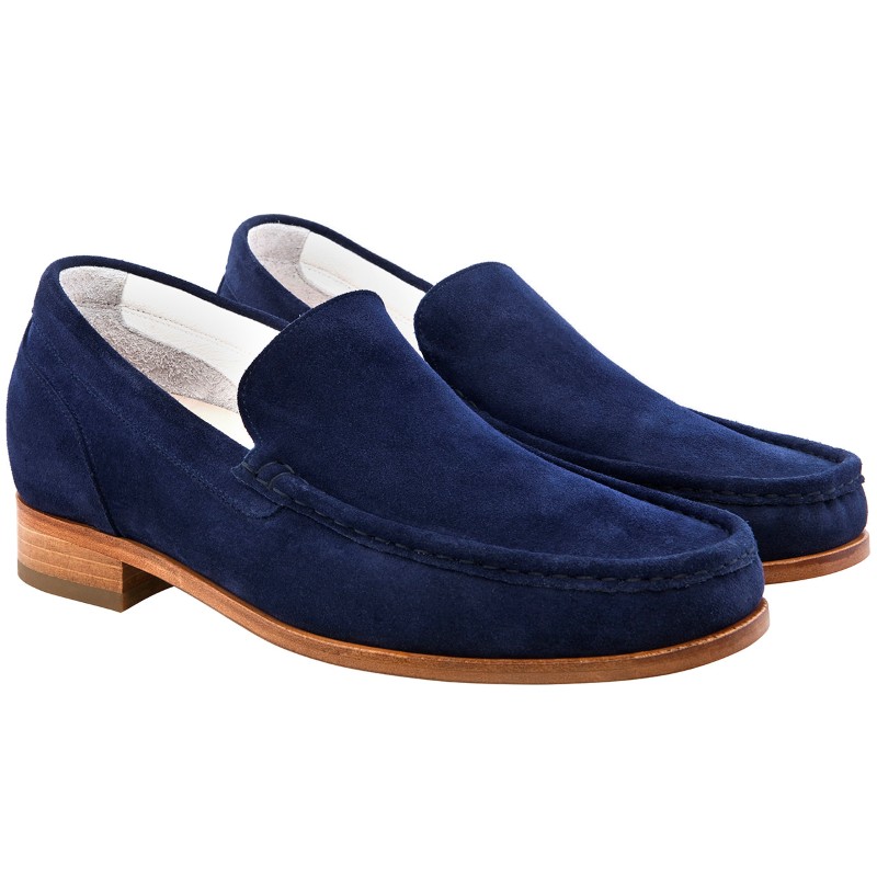 Guido Maggi Bahamas Calf Leather Shoes Navy Blue Suede Image