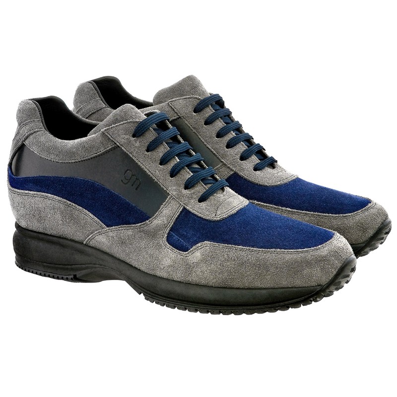 Guido Maggi Bellagio Calf Leather Shoes Blue and Grey Image