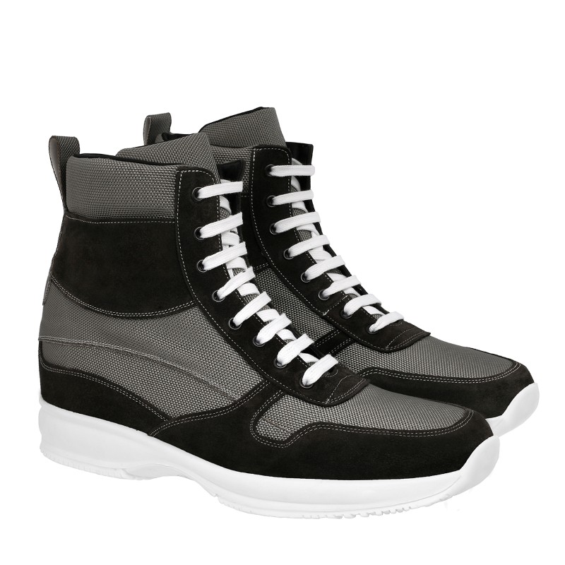 Guido Maggi Brisbane Suede Calf Leather Shoes Grey and Black Image