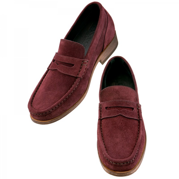 dubbele Actuator Veeg Guido Maggi Buenos Aires Calf Leather Shoes Burgundy Suede |  MensDesignerShoe.com