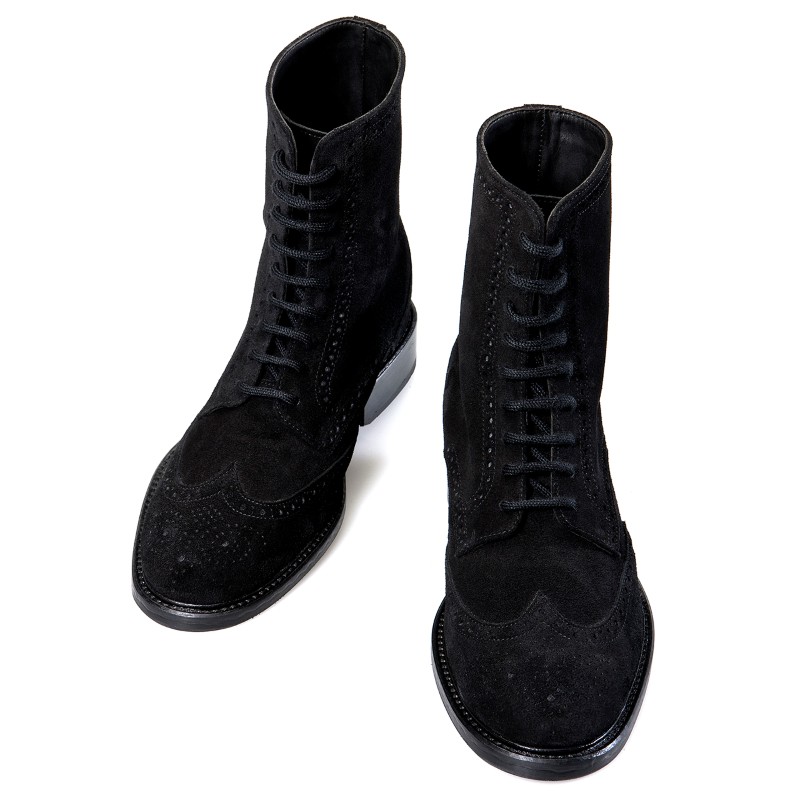 Guido Maggi Chicago Calf Leather Boots Black Suede Image