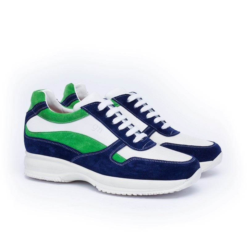 Guido Maggi Formentera Full Grain Shoes White Blue and Green Image
