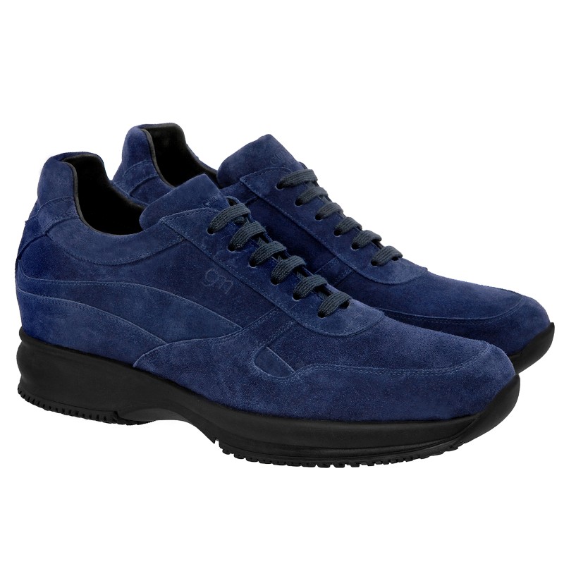 Guido Maggi Fort Lauderdale Calf Leather Shoes Navy Blue Suede Image