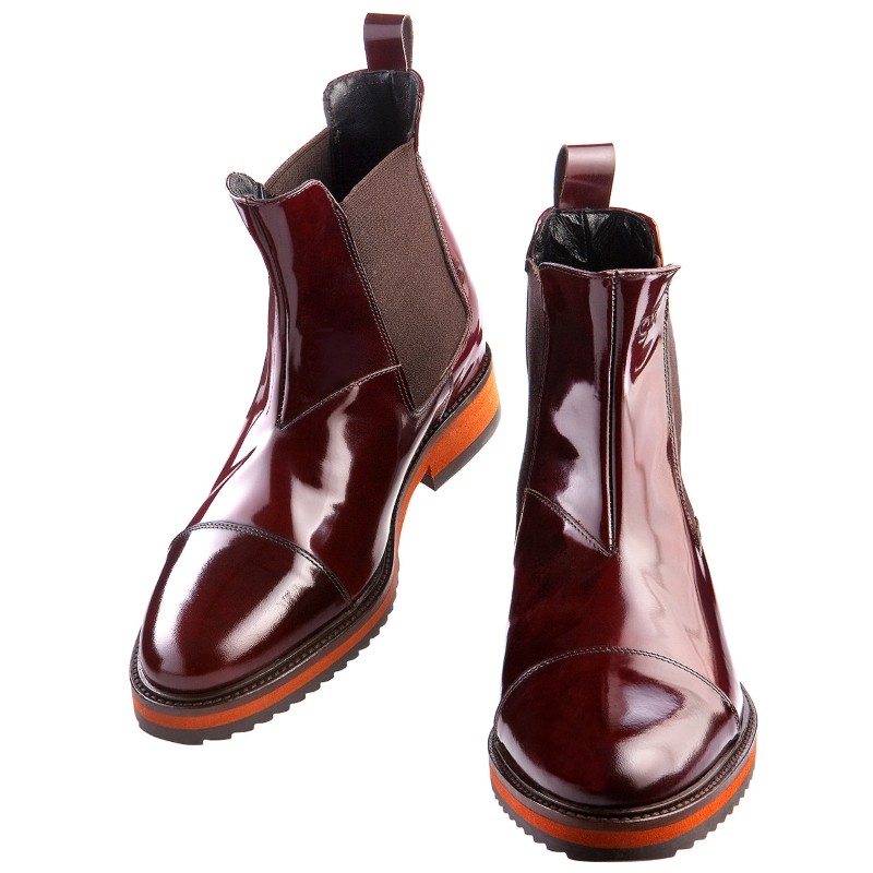 Guido Maggi London Calfskin Boots Bordeaux Shiny Burnished Image