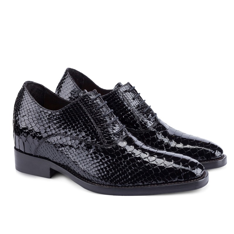 Guido Maggi Madagascar Python Patent Leather Shoes Black Image
