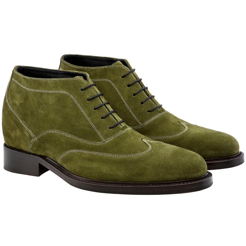 Guido Maggi Mayfair Calf Leather Boots Green Suede Image