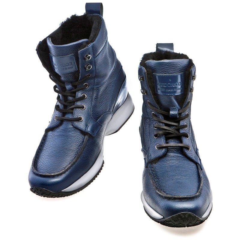 Guido Maggi Moscow Full Grain Shoes Blue Textured Image