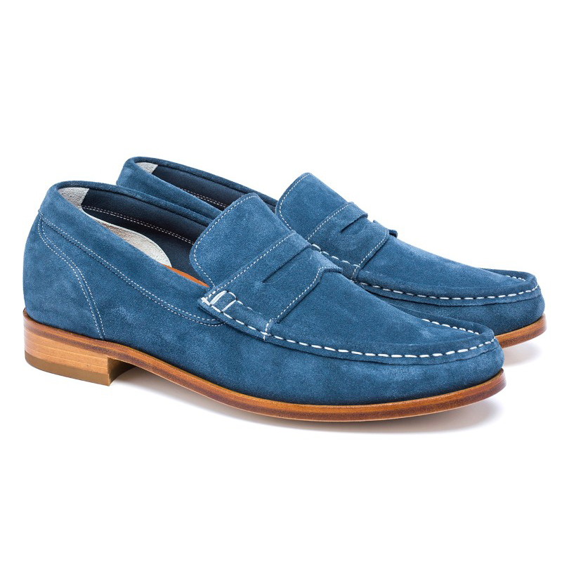 Guido Maggi Peru Calf Leather Shoes Blue Suede Image