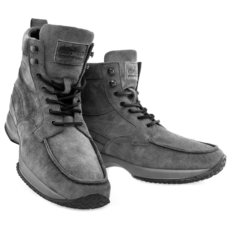 Guido Maggi Riga Calf Leather Shoes Grey Suede Image