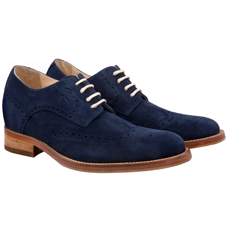 Guido Maggi Saint Tropez Suede Calf Leather Shoes Velvet Blue Image