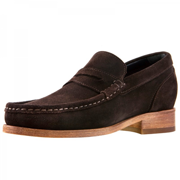 Guido Maggi Santiago Calf Leather Shoes Dark Brown Suede ...