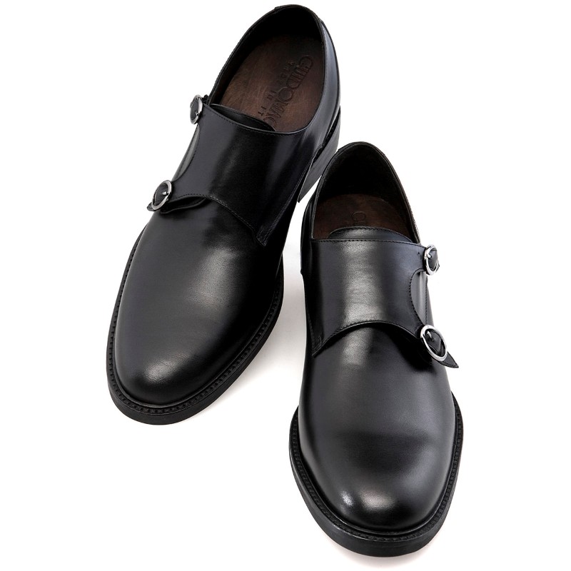 Guido Maggi Sorrento Full Grain Leather Shoes Black | MensDesignerShoe.com
