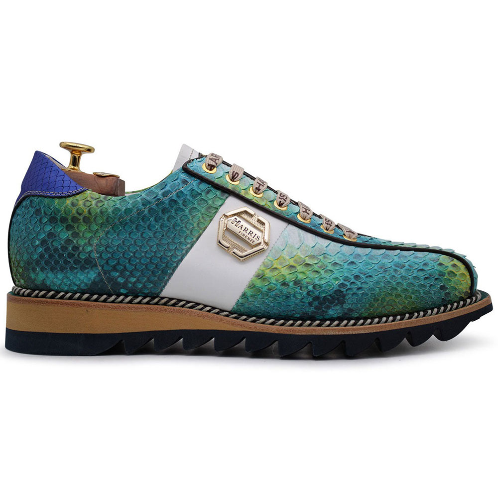 Harris Firenze 1913 Python Leather Sneakers Green Image
