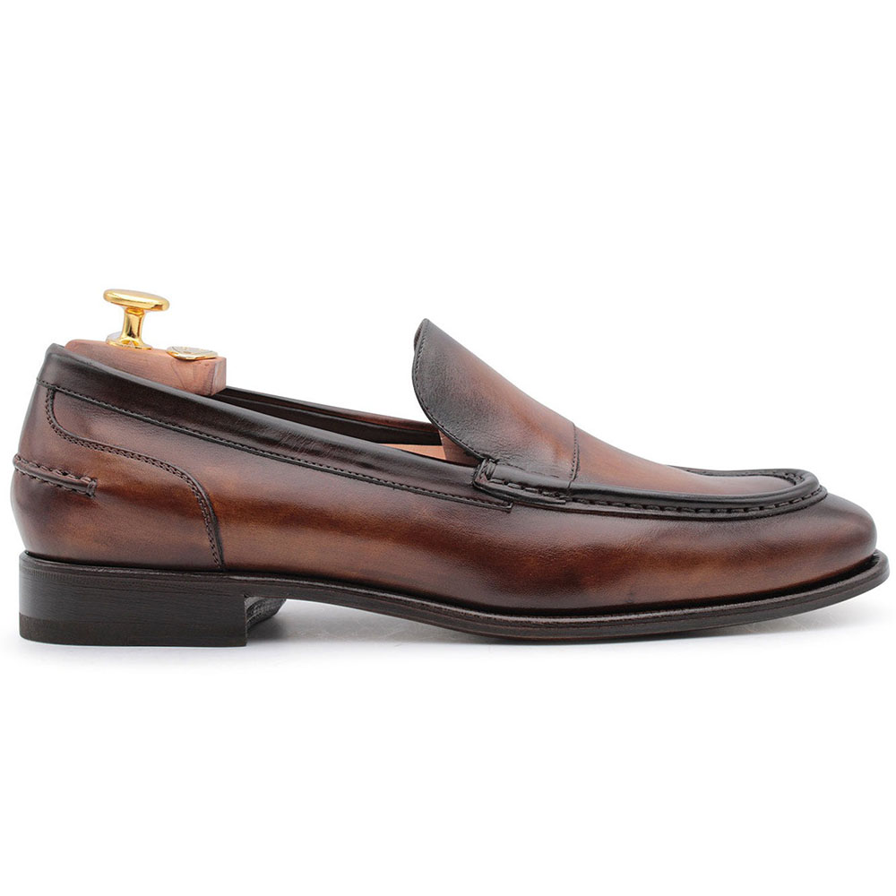 Harris Shoes 1913 Calfskin Slip-on Moccasin Brown Image
