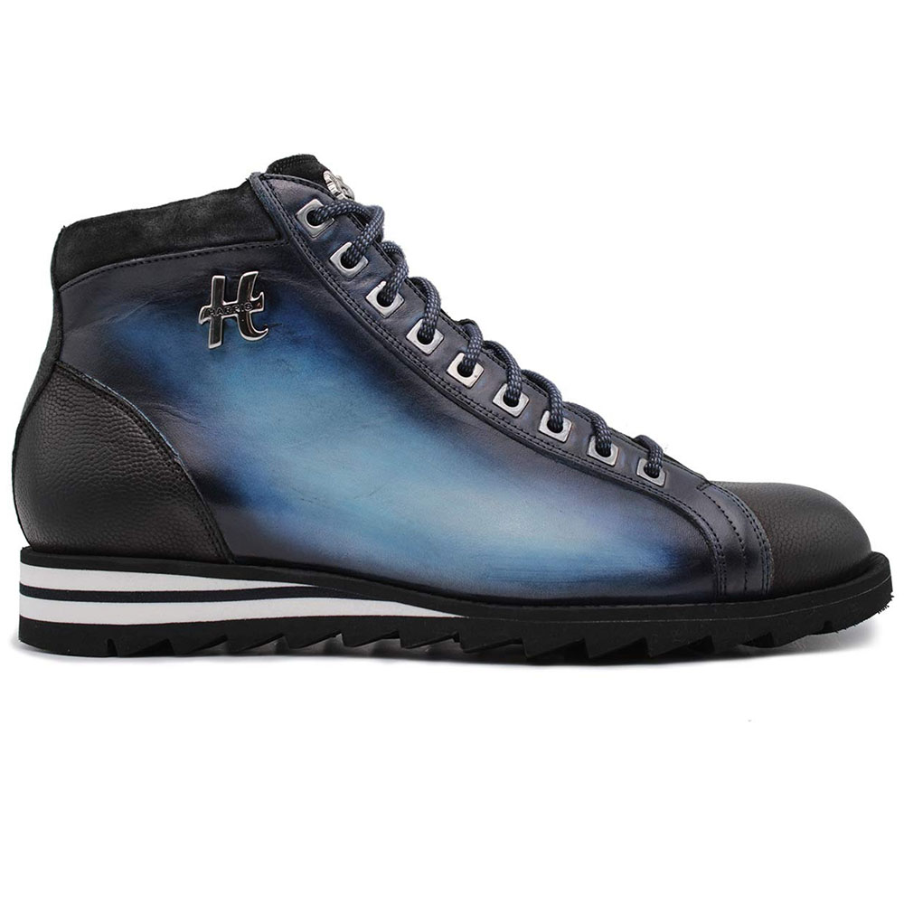 Harris Shoes 1913 Leather Ankle Boots Blue Image