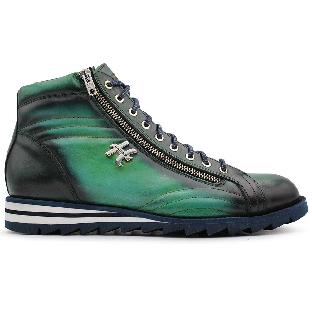 Harris Shoes 1913 Leather Ankle Boots Green Image