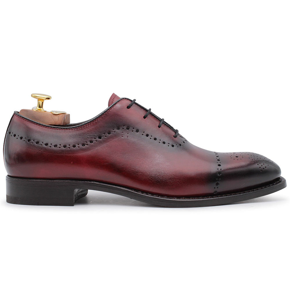 Harris Shoes 1913 Leather Wholecut Shoes Rosso Image