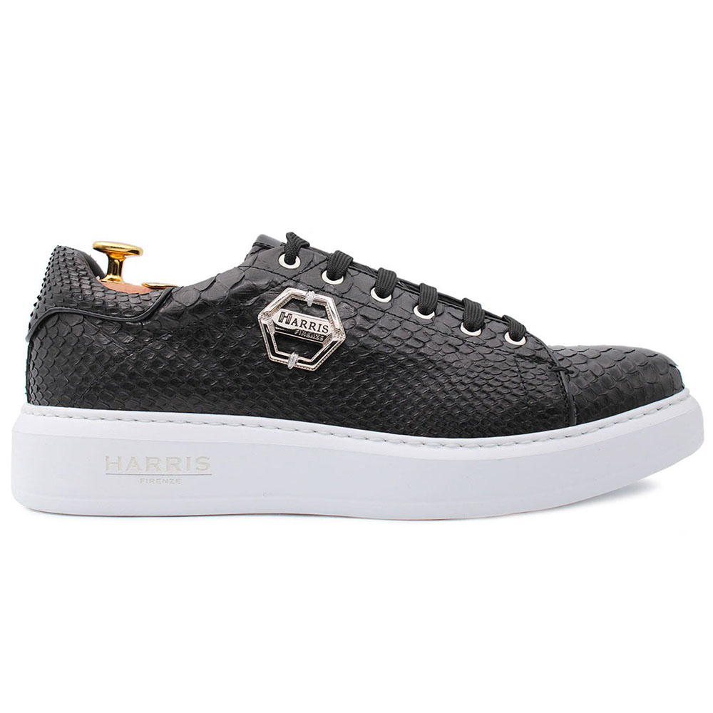 Harris Shoes 1913 Natural Python Leather Sneakers Nero Image