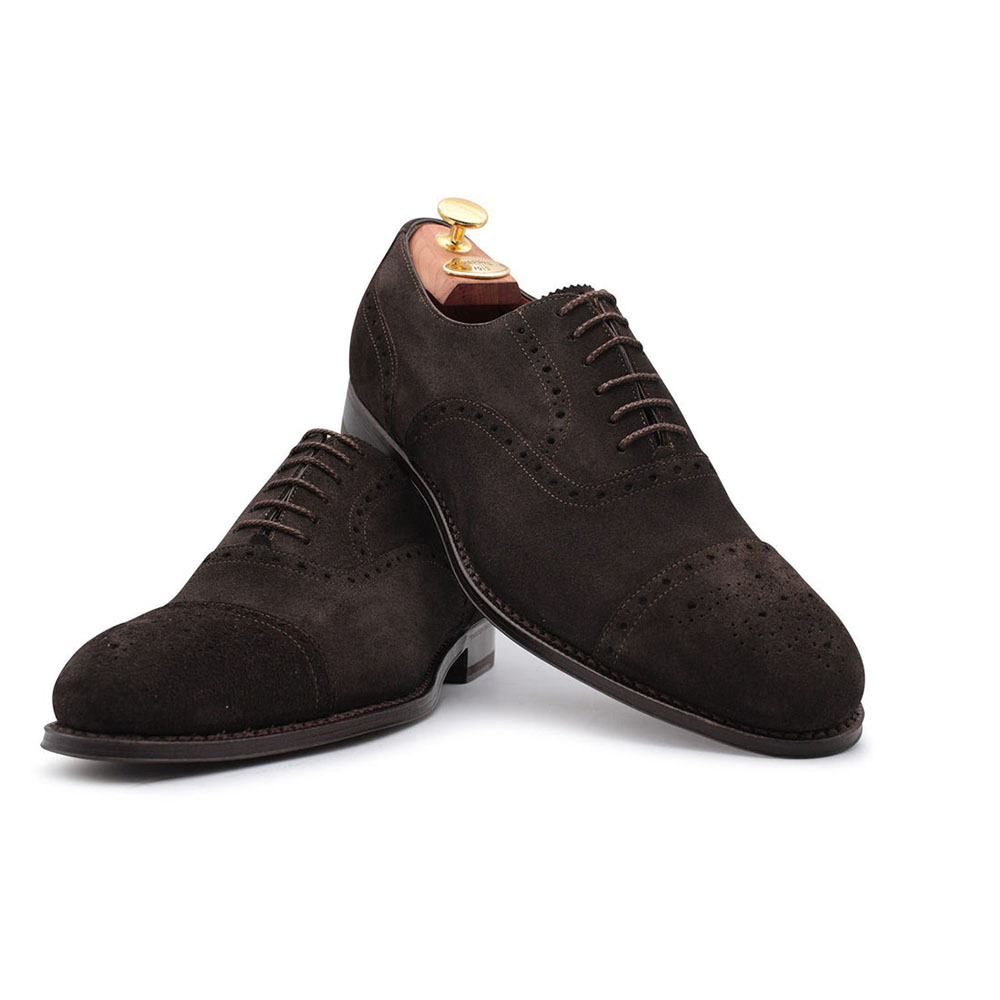 Harris Shoes 1913 Suede Lace-up Shoes Brown | MensDesignerShoe.com