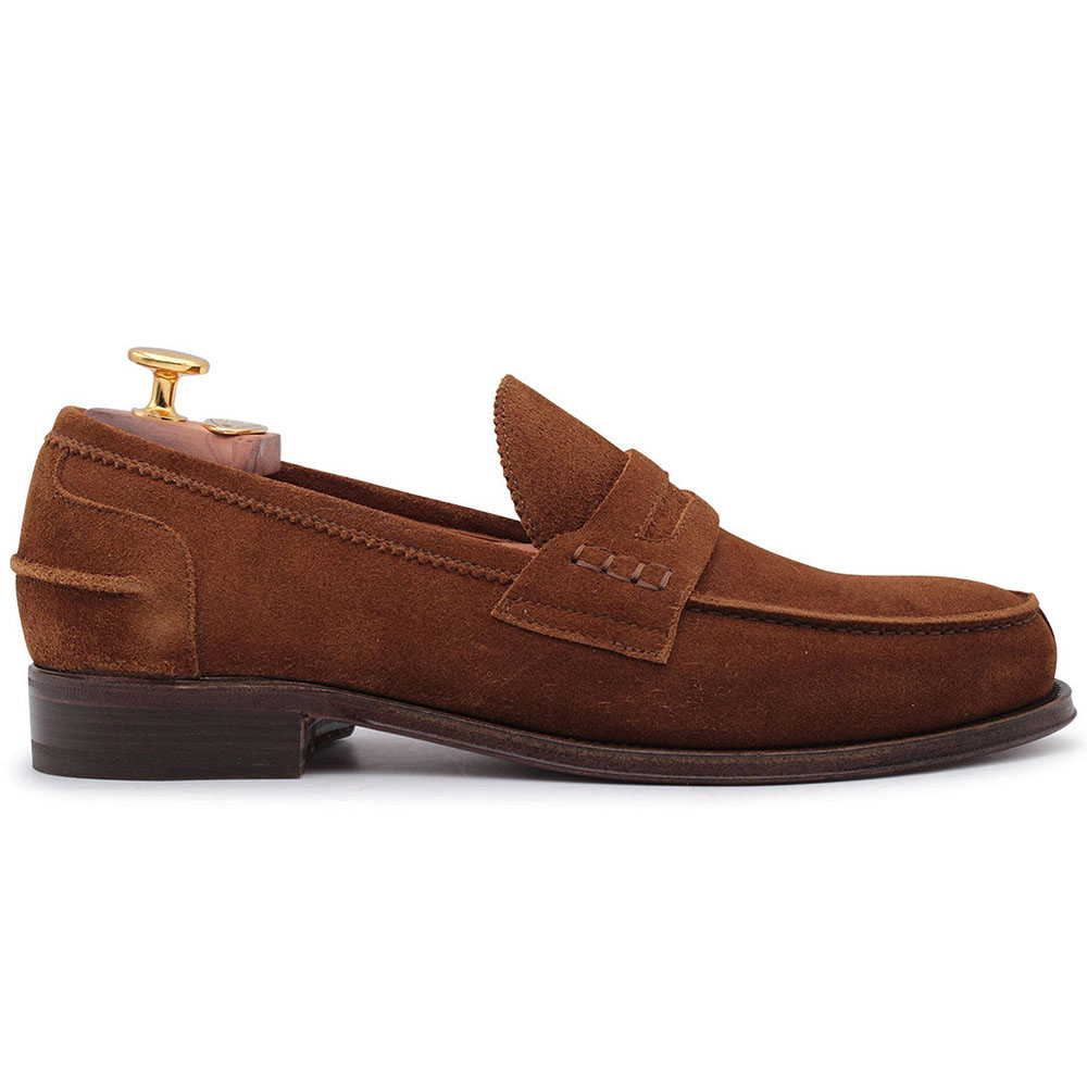 Harris Shoes 1913 Suede Loafers Tobacco Image