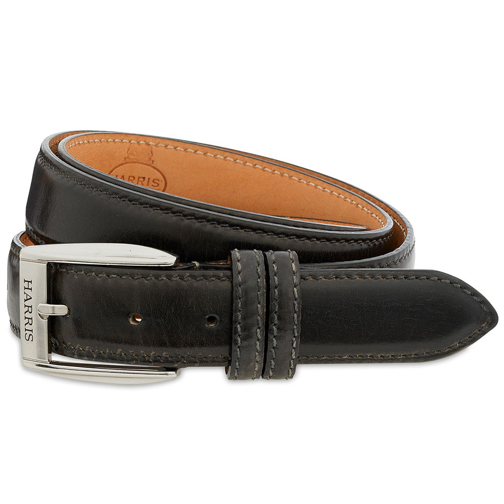 Harris Shoes 1913 Veal Leather Belt Nero Image