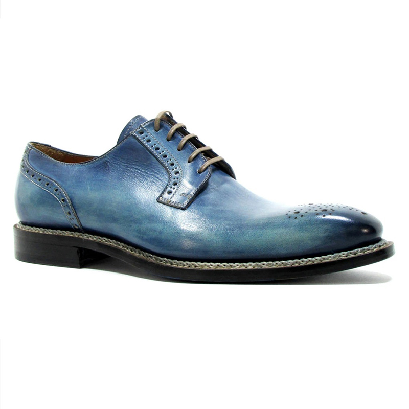 Jose Real Nordve Derby Shoes Jeans Blue | MensDesignerShoe.com