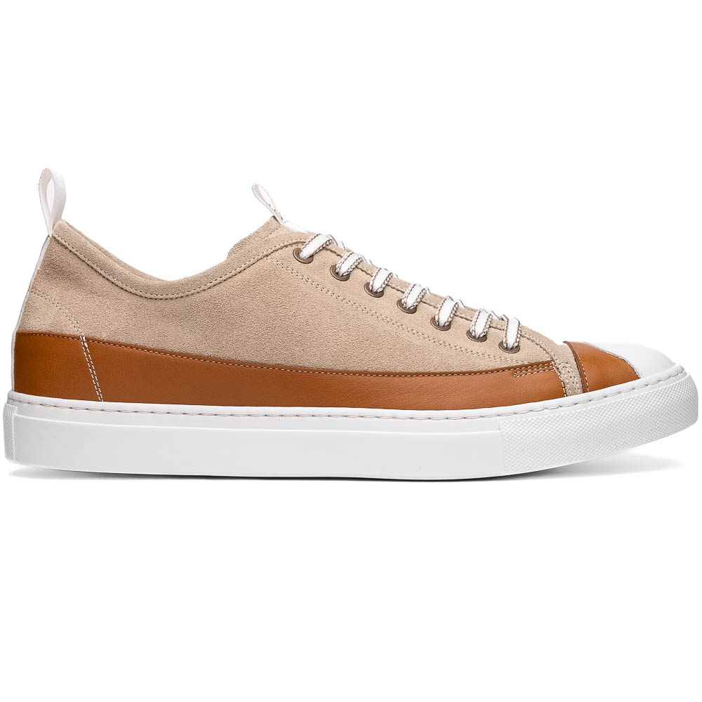 Zelli Lando Sueded Goatskin Sneakers Taupe Image