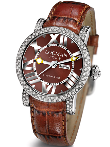 Locman Womens Toscano Diamond Watch Brown 293P0BNNNKCPSN Image