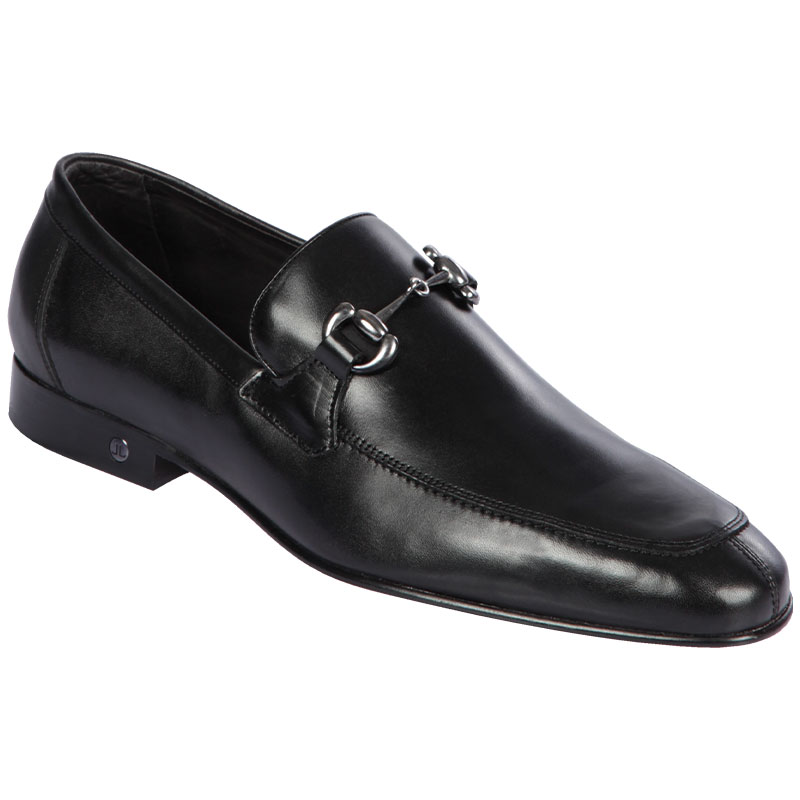 Lombardy Calf Leather Bit Loafers Black Image