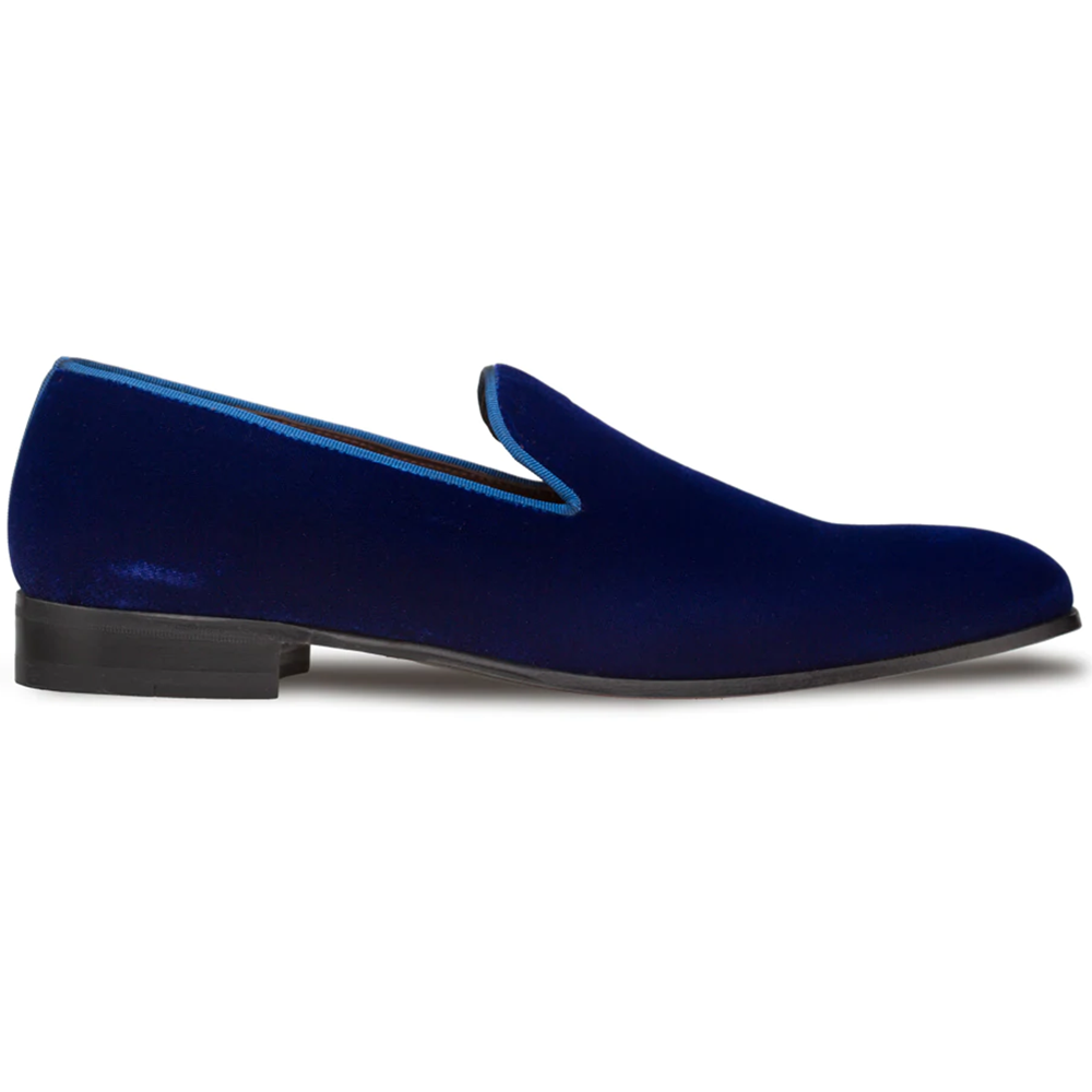Mezlan Lublin Velvet Formal Loafers Blue Image