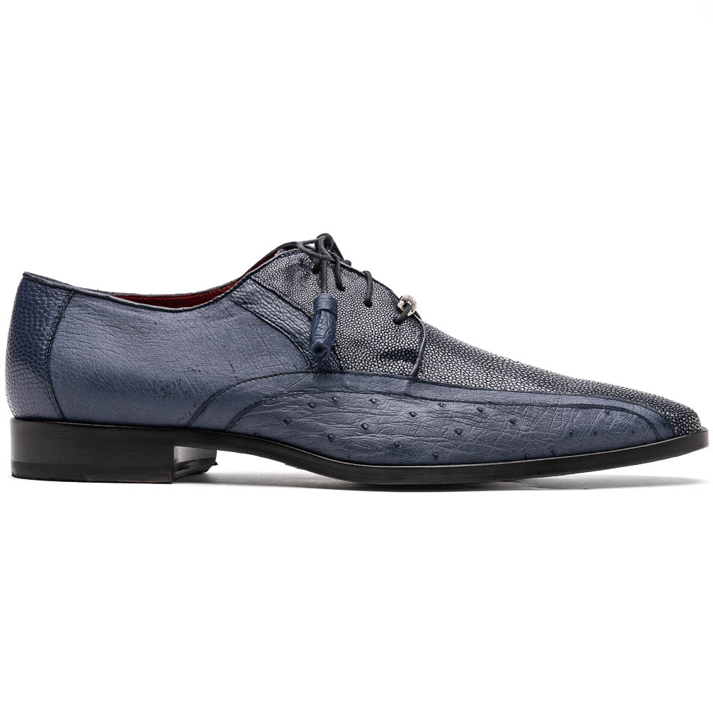 Marco Di Milano Lucca Ostrich & Stingray Shoes Navy Image
