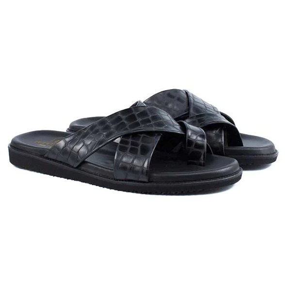 Dark Brown Leather Multi Strap Shoe Type Sandals for Men - Mardi Gras