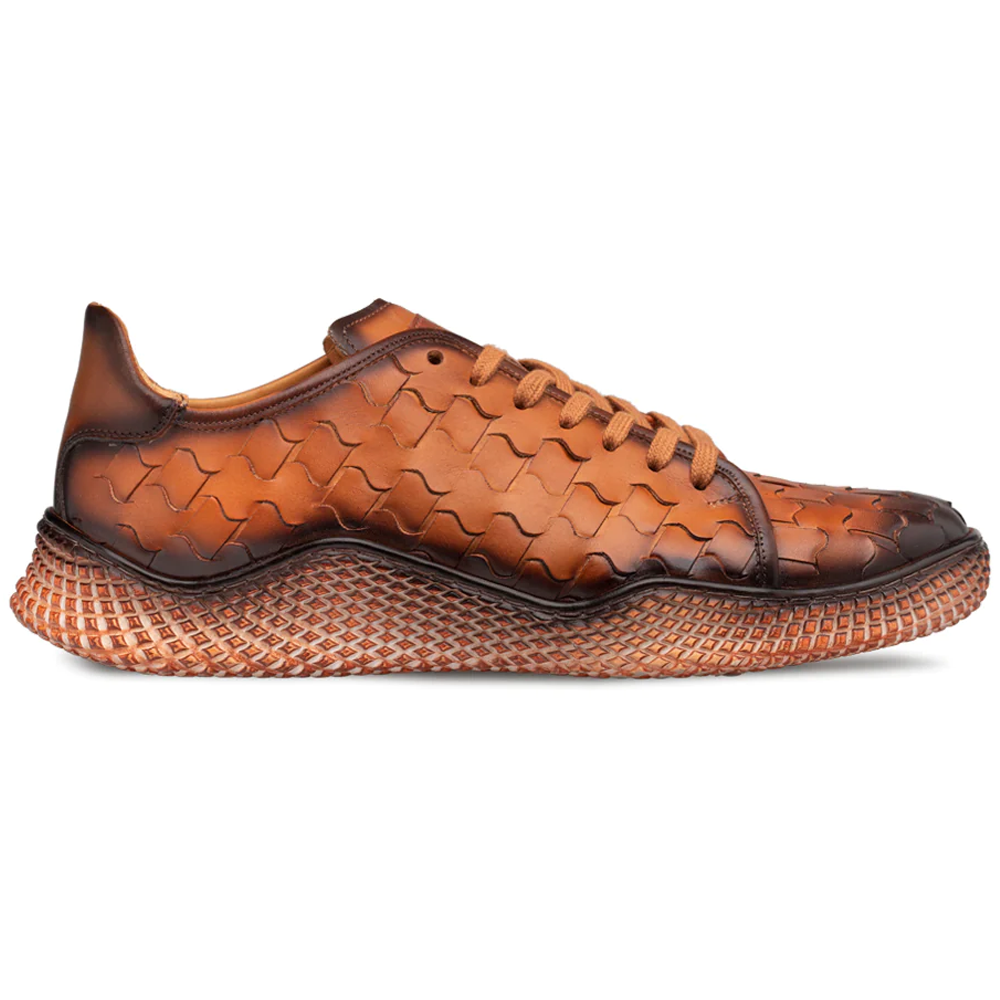 Mezlan Woven Leather Super Sneaker Tan (A20603) Image