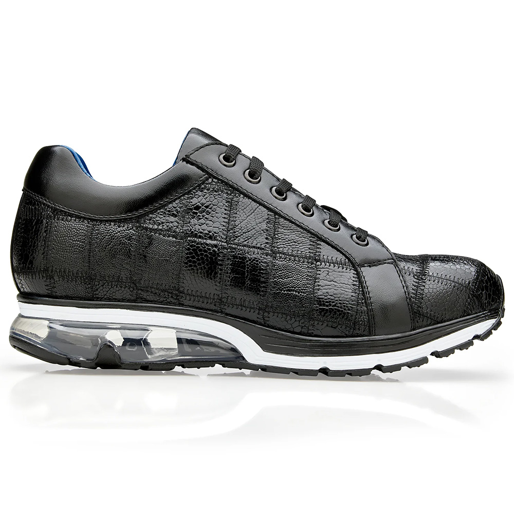 Belvedere Magnus Ostrich Patchwork Sneakers Black Image