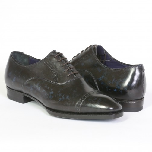 Massimiliano Stanco Goodyear Welted Oxfords Navy / Black Image