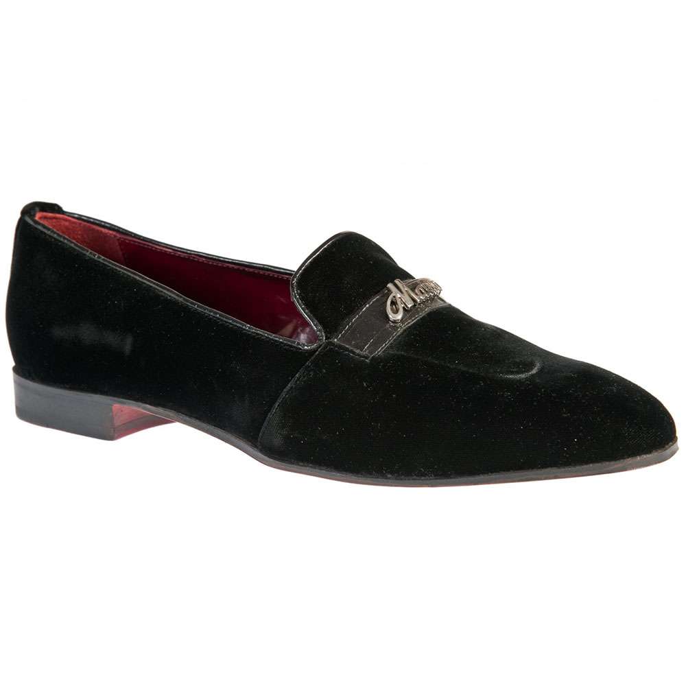 Mauri 3049 Velvet / Baby Alligator Shoes Black (Special Order) Image