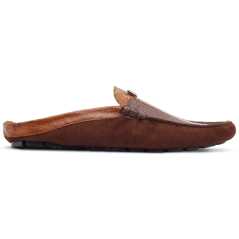 Mauri 3461 Fiesta Suede & Ostrich Leg Half Shoes Sp Rust / Brown Image