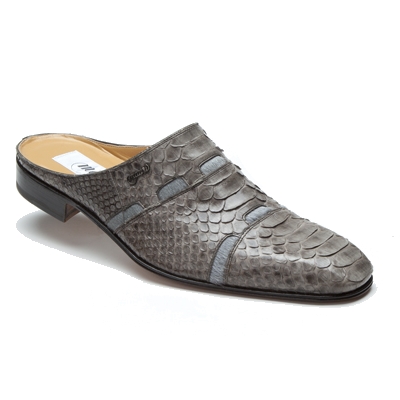 Mauri 4293 Duca Snakeskin &amp; Pony Sandals Gray (Special Order) Image