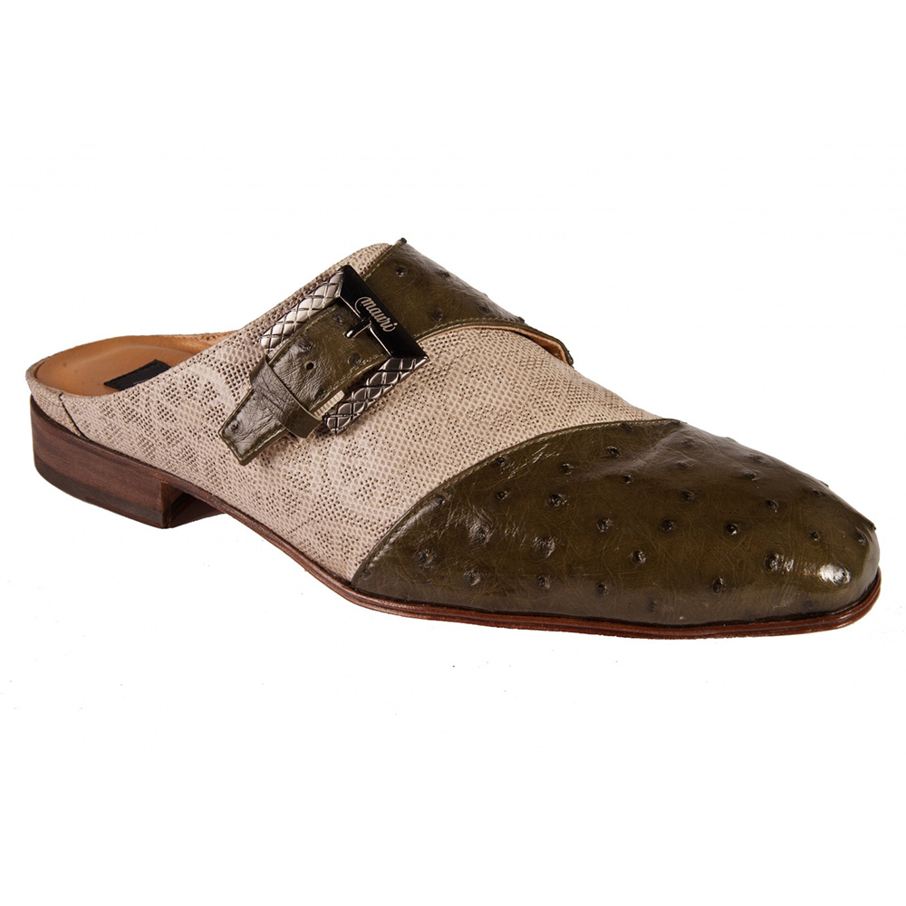 Mauri 4716 Ostrich / Karung Embossed Conchiglia Slip-on Oliva / Taupe (Special Order) Image
