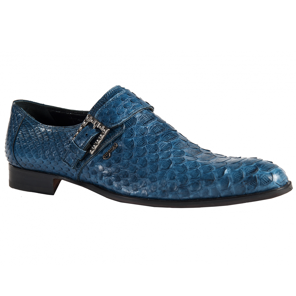 Mauri 4849/1 Python Shoes Matt Blue (Special Order) Image