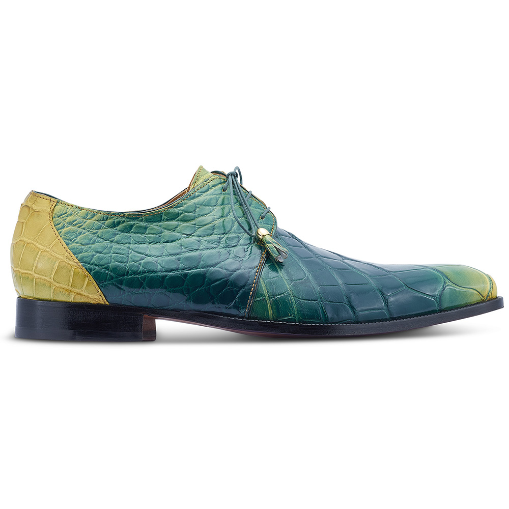 Mauri 4851 Chameleon Alligator Dress Shoes Multi Green Image