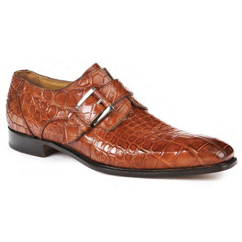 Mauri 4853 Agogna Alligator Monk Strap Shoes Gold (Special Order) Image