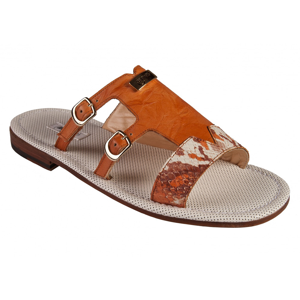 Mauri 5169 Python / Calf Sandals Multiorange / Duna Orange (Special Order) Image