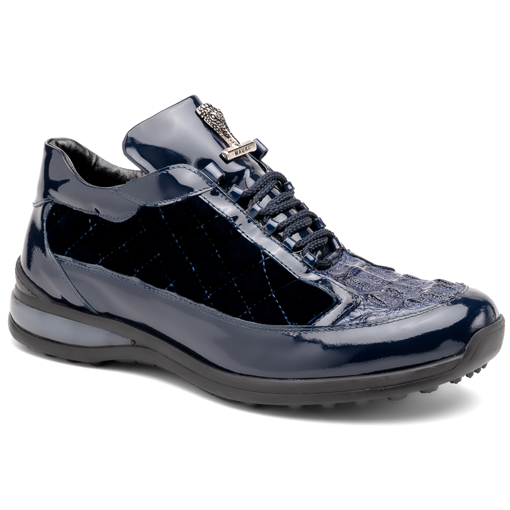 Mauri 8415/1 Beats Patent/ Hornback Crown/ Velvet Sneakers Wonder Blue Image