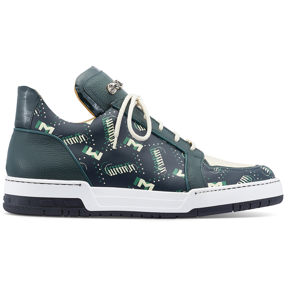 Mauri 8440 Crown Calf & Crocodile & Patent Sneakers Green / Hunter Green / Cream Image