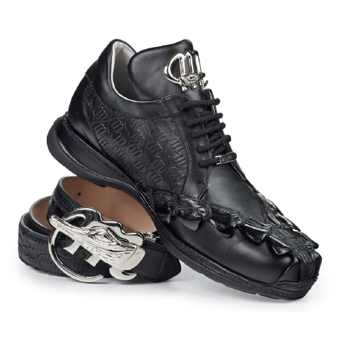 Mauri 8543 Hot Rod Nappa & Hornback Sneakers Black (Special Order) Image