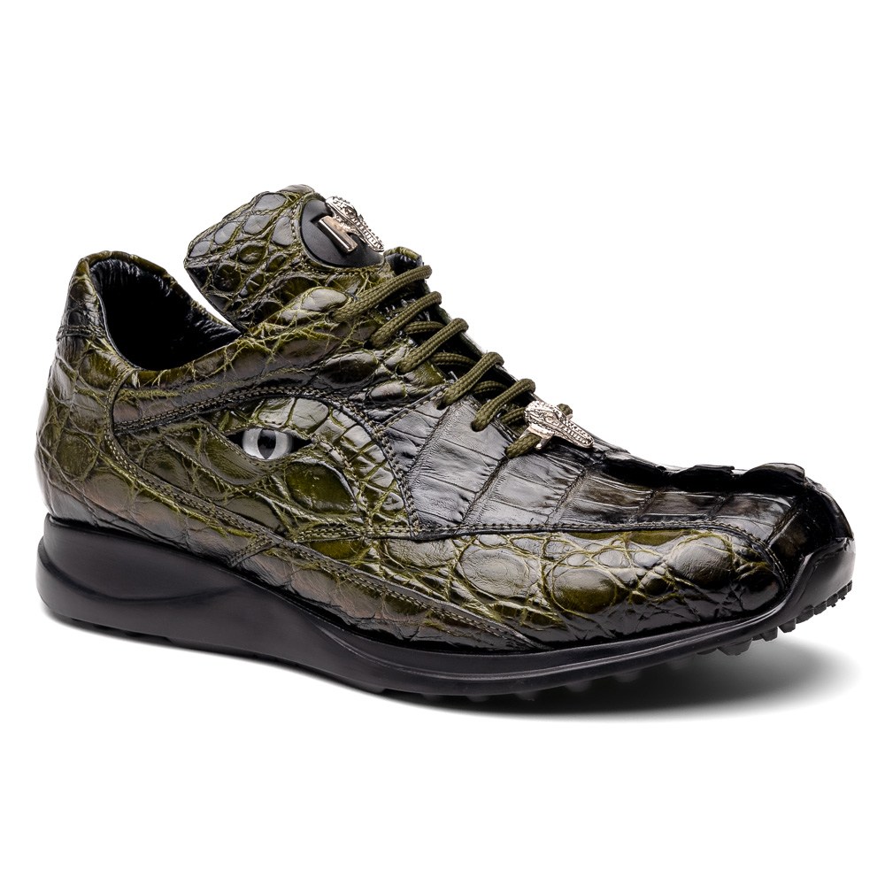Mauri 8596/3 Hazard Hornback/ Alligator Sneakers Money Green/ Dirty Black Image