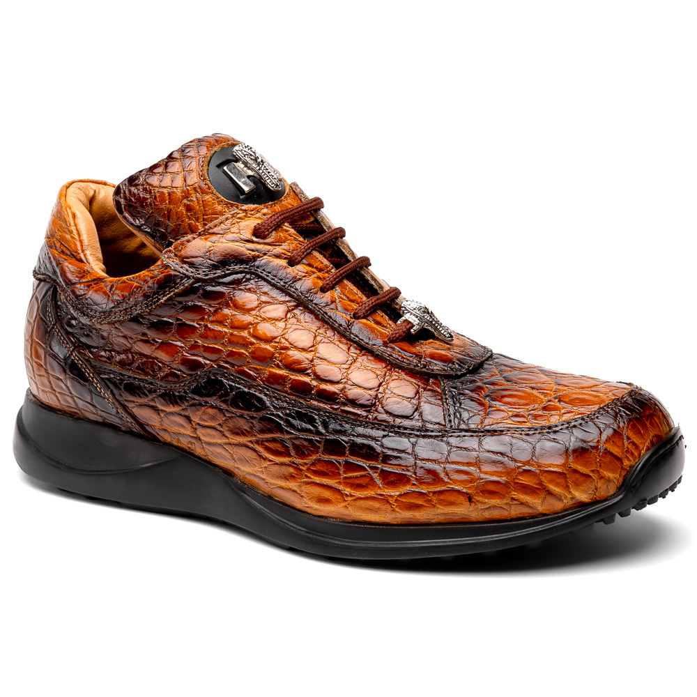 Mauri 8900/2 Alligator/ Nappa Sneakers Toffee/ Dirty Black Image