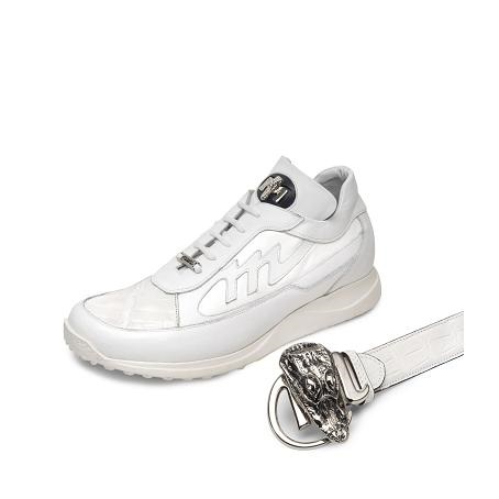 Mauri Eclisse 8555 Patent Leather / Crocodile / Nappa Sneakers White (Special Order) Image